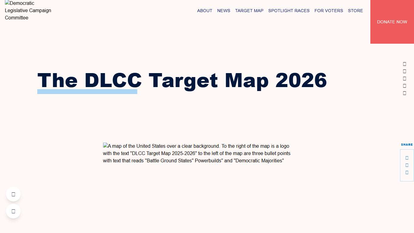 The DLCC Target Map 2026 - Democratic Legislative Campaign Committee
