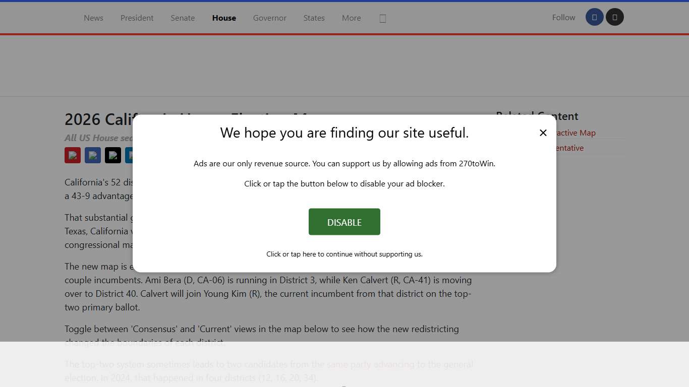 2026 California House Election Map - 270toWin